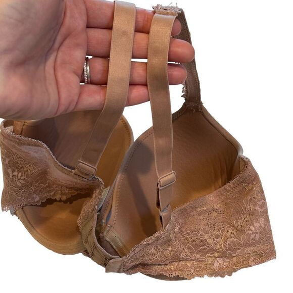 Wacoal Level Up Chantilly Lace Contour Bra 853369 dark beige size 34D - Picture 4 of 6